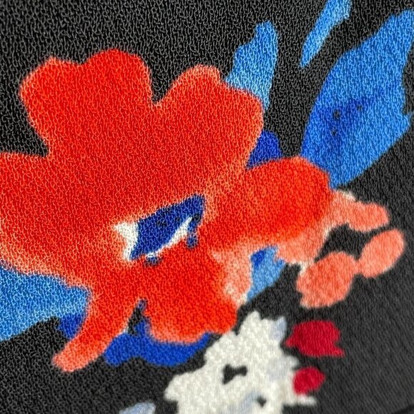 Vince Camuto Womens FLORAL Fit Flare Dress Size 10 Multicolor Short Sleeve Knit - Picture 10 of 13